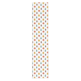 Schattigee kerstversieringen en gouden sterren korte tafelloper