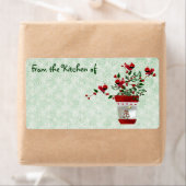 Schattigee kerstvogels keukenlabels etiket (Insitu)