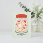 Schattigee kerstwensen briefkaart (Staand voorkant)