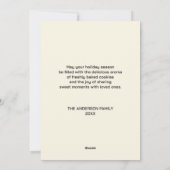 Schattigee kerstwensen feestdagenkaart (Achterkant)