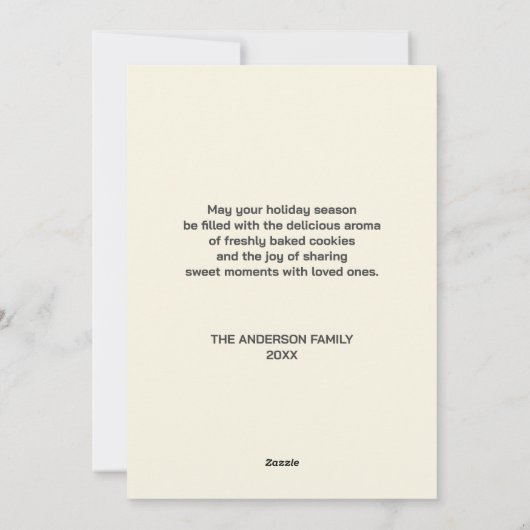 Schattigee kerstwensen feestdagenkaart (Achterkant)