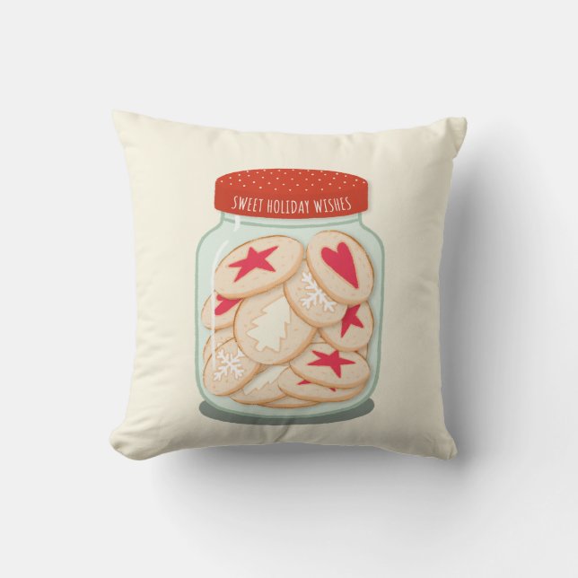 Schattigee kerstwensen kussen (Voorkant)