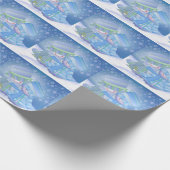 Schattigee Kerstwinter Blues Cadeaupapier (Hoek)
