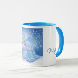 Schattigee Kerstwinter Blues Mok