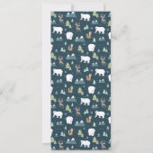 Schattigee Kerstwinter Dieren Rustiek Patroon Menu Kaart (Achterkant)