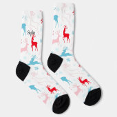 Schattigee Kerstwinter Herten Gepersonaliseerde Na Sokken (Rechts)