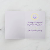 Schattigee kerstwoordspeling Gepersonaliseerde vak Bedankkaart (Binnen)