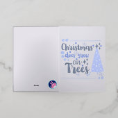 Schattigee kerstwoordspeling Gepersonaliseerde vak Folie Wenskaart (Buiten Laag)