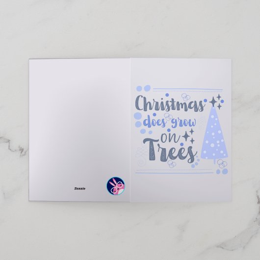 Schattigee kerstwoordspeling Gepersonaliseerde vak Folie Wenskaart (Buiten Laag)