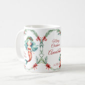 Schattigee kerstzeemeermin koffiemok (Voorkant links)