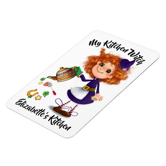 Schattigee keuken heks / huisje heksenmagneet magneet (Linkerzijde)