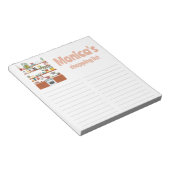 Schattigee keuken illustratie boodschappenlijst notitieblok (Schuin)