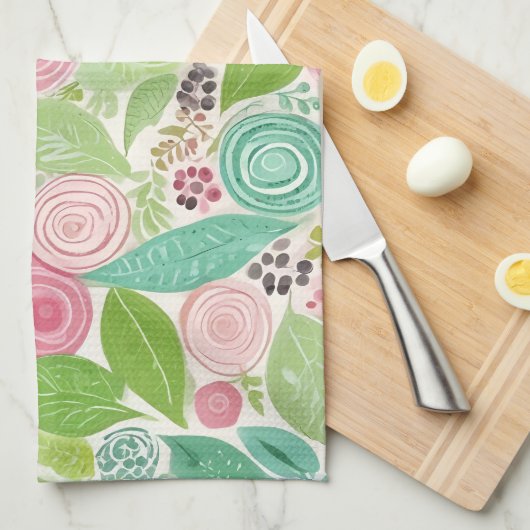 Schattigee keukenhanddoek grillige waterverven (Quarter Fold)