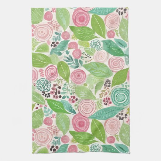 Schattigee keukenhanddoek grillige waterverven (Verticaal)