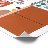 Schattigee Keukenplanken AANGEPASTE NAAM Illustrat Poster (Hoek)