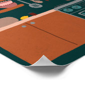 Schattigee Keukenplanken AANGEPASTE NAAM Illustrat Poster (Hoek)