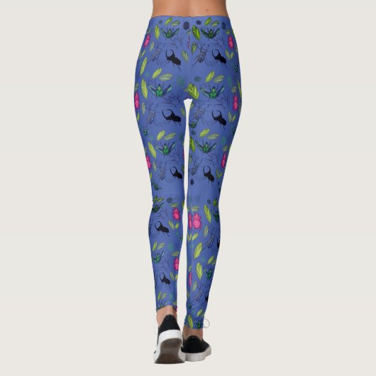 Schattigee kevers insecten kunst leggings (Achterkant)