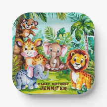 Schattigee Kids Verjaardag Party Oerwoud Safari An