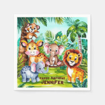 Schattigee Kids Verjaardag Party Oerwoud Safari An