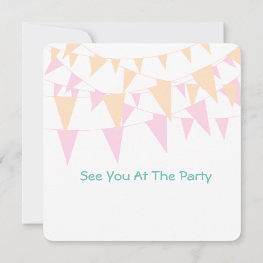 Schattigee Kids Verjaardagsuitnodiging Kaart (Achterkant)