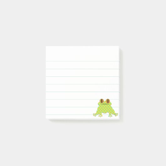 Schattigee kikker 3 x 3 gevoerd Custom Post-it® Notes (Voorkant)