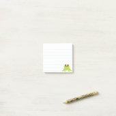 Schattigee kikker 3 x 3 gevoerd Custom Post-it® Notes (Op bureau)