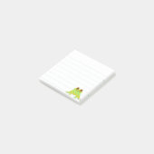 Schattigee kikker 3 x 3 gevoerd Custom Post-it® Notes (Schuin)