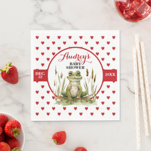 Schattigee kikker Baby shower of verjaardag Servet