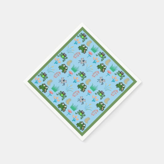 Schattigee kikker cocktail party servetten (Hoek)