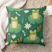 Schattigee kikker en libel illustratiekussen kussen (Deken)