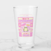 Schattigee kikker en paddenstoel - Funny Romantisc Glas (Achterkant)