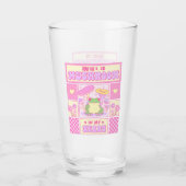 Schattigee kikker en paddenstoel - Funny Romantisc Glas (Voorkant)