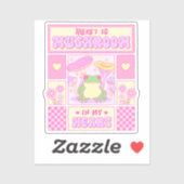 Schattigee kikker en paddenstoel - Funny Romantisc Sticker (Vel)