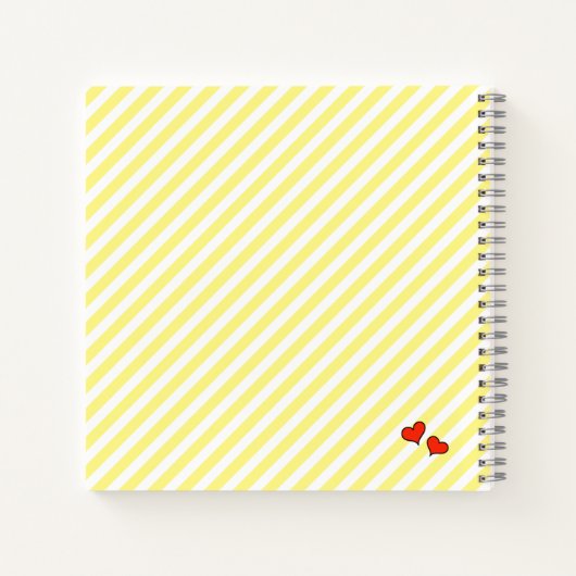 Schattigee kikker geel en witte streep spiraal Not Notitieboek (Achterkant)