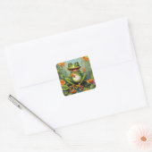 Schattigee kikker in Natuur met Flowers Sticker (Envelop)