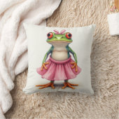 Schattigee kikker in roze kussen (Deken)
