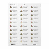 Schattigee kikker kerstmuts kerst terug adres etiket (Full Sheet)