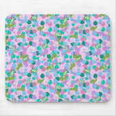 Schattigee kikker kunst muismat met roze achtergro (Voorkant)