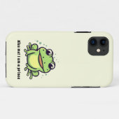 Schattigee kikker kus me Case-Mate iPhone case (Achterkant (horizontaal))