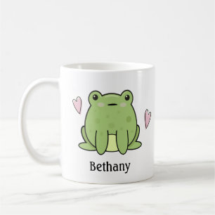 Schattigee kikker met hart gepersonaliseerd koffiemok
