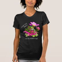 Schattigee kikker of Toad Pun op Pink Flowers
