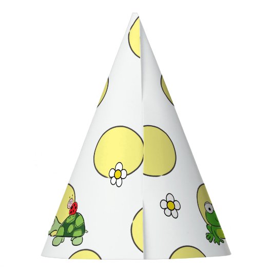 Schattigee kikker polka dot verjaardagsfeest Pet Feesthoedjes (Achterkant)