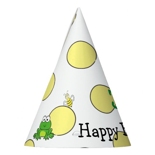 Schattigee kikker polka dot verjaardagsfeest Pet Feesthoedjes (Links)