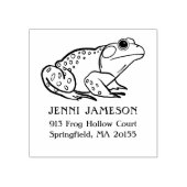 Schattigee kikker retouradres Rubberen stempel (Afrduk)