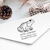 Schattigee kikker retouradres Rubberen stempel