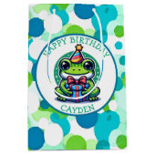 Schattigee kikker thema jongen verjaardag jongen medium cadeauzakje (Voorkant)