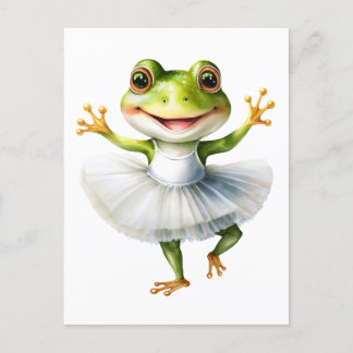 Schattigee kikkerballerina dansballet. feestdagenkaart