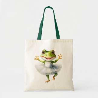 Schattigee kikkerballerina dansballet. tote bag