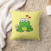 Schattigee kikkerbloem en harten geel Sierkussen (Deken)