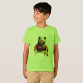 Schattigee kikkercommandant in Space Shuttle T-shirt (Voorkant volledig)